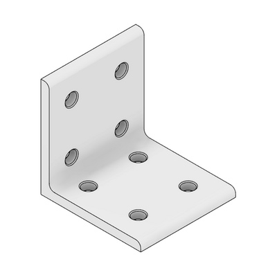 MODULAR SOLUTIONS ANGLE BRACKET<BR>60MM TALL X 60MM WIDE WITH STAINLESS STEEL HARDWARE
